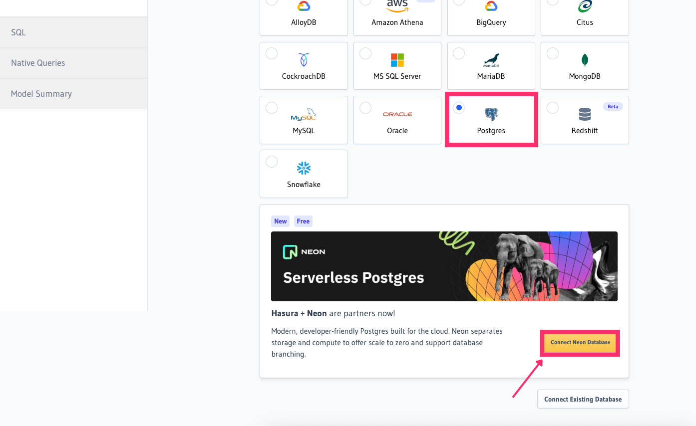Connect Neon database